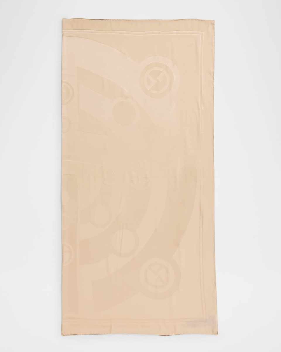 Logo Jacquard Silk Stole